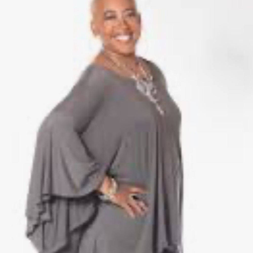 Soft Surroundings Charoal Gray Boxy Tunic Relaxed Fit Size L/XL